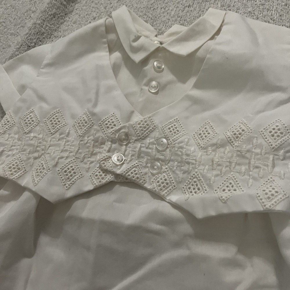 Vintage 2 Piece Baby Boy Baptism Christening‎ Outfit 0-6 Month Made In USA